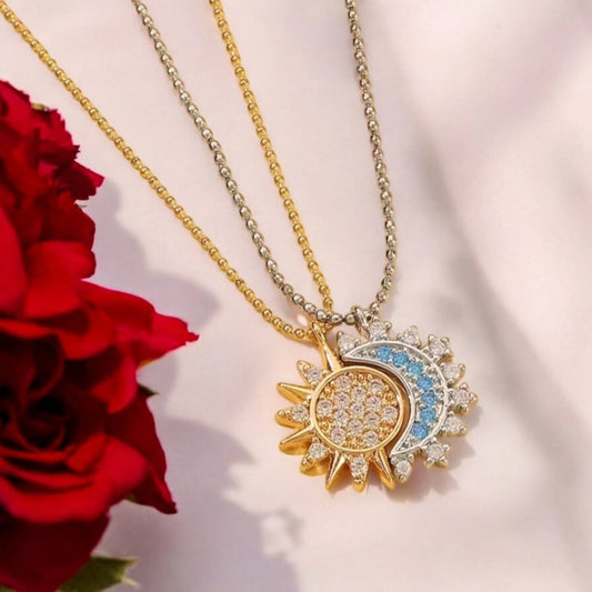 AstralCharms™ Collar Magnético Sol y Luna